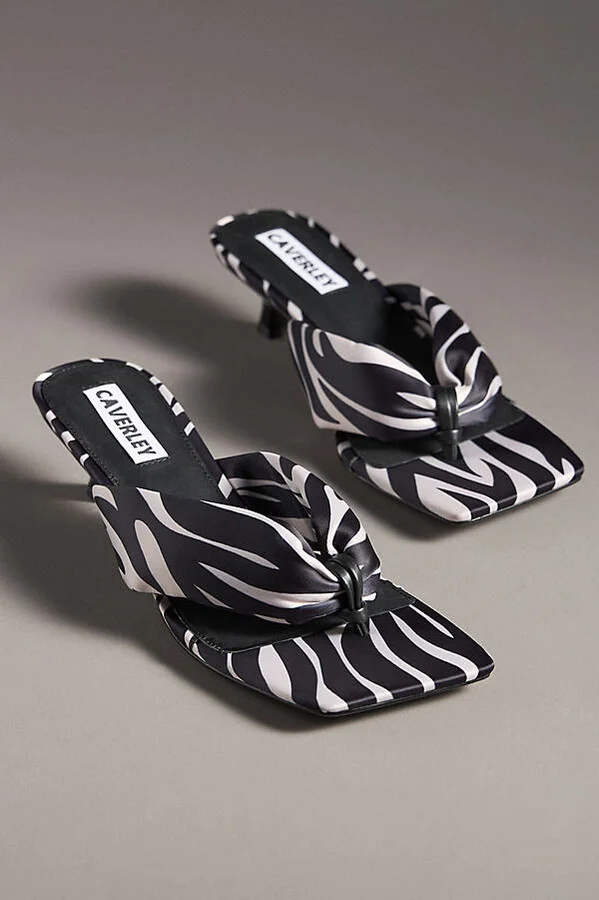 Buck Thong Kitten-Heel Mules - Image 2