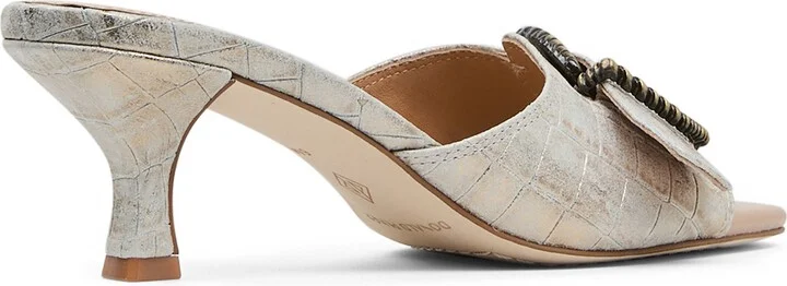 Buckle Croc Embossed Slide Sandal - Image 2