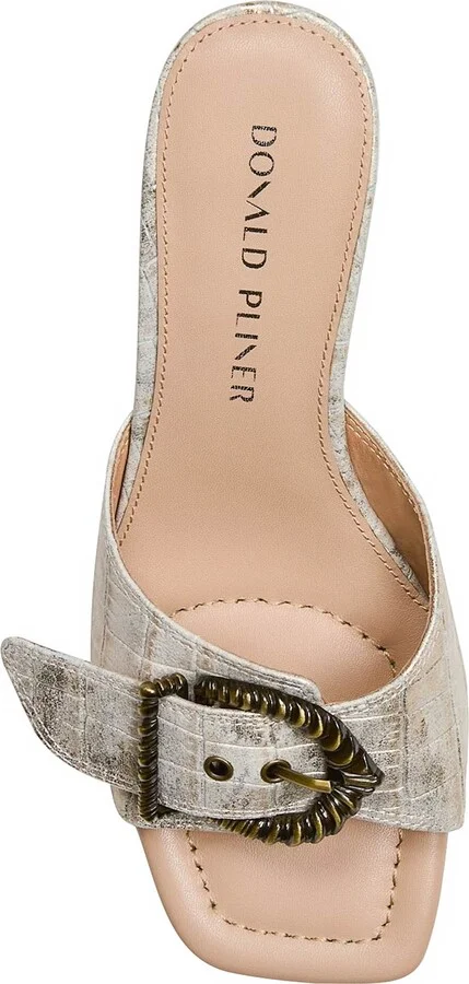 Buckle Croc Embossed Slide Sandal - Image 4