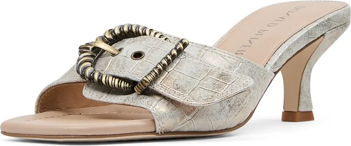 Buckle Croc Embossed Slide Sandal - Image 8