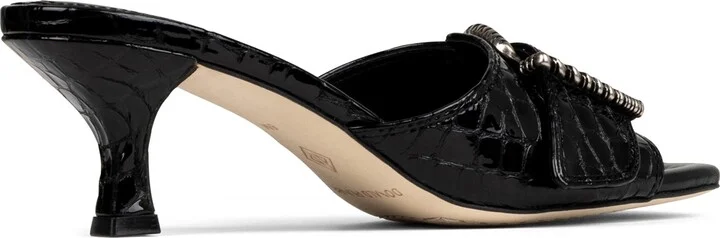 Buckle Croc Embossed Slide Sandal - Image 10