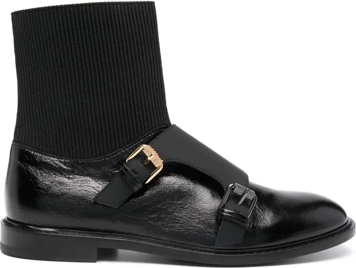 Buckle-Detail Ankle Boots