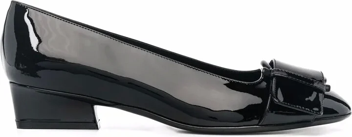 Buckle-Detail Ballerina Pumps