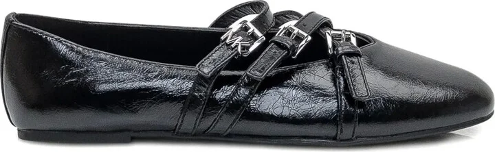 Buckle-Detail Ballet Flats