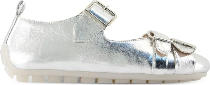 Buckle-Detail Ballet Flats