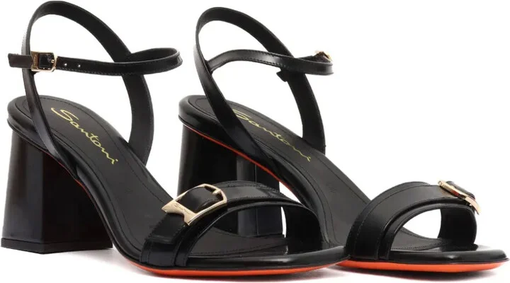 Buckle-Detail Block-Heel Sandals - Image 2