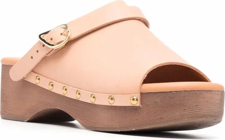 Buckle-Detail Clog Sandals - Image 2