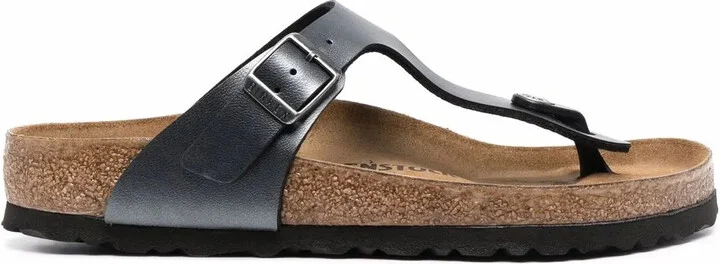 Buckle-Detail Flat Sandals