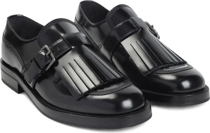 Buckle-Detail Fringe Loafers - Image 2