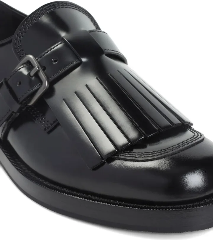 Buckle-Detail Fringe Loafers - Image 3
