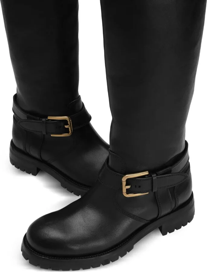 Buckle-Detail Knee-High Boots - Image 4