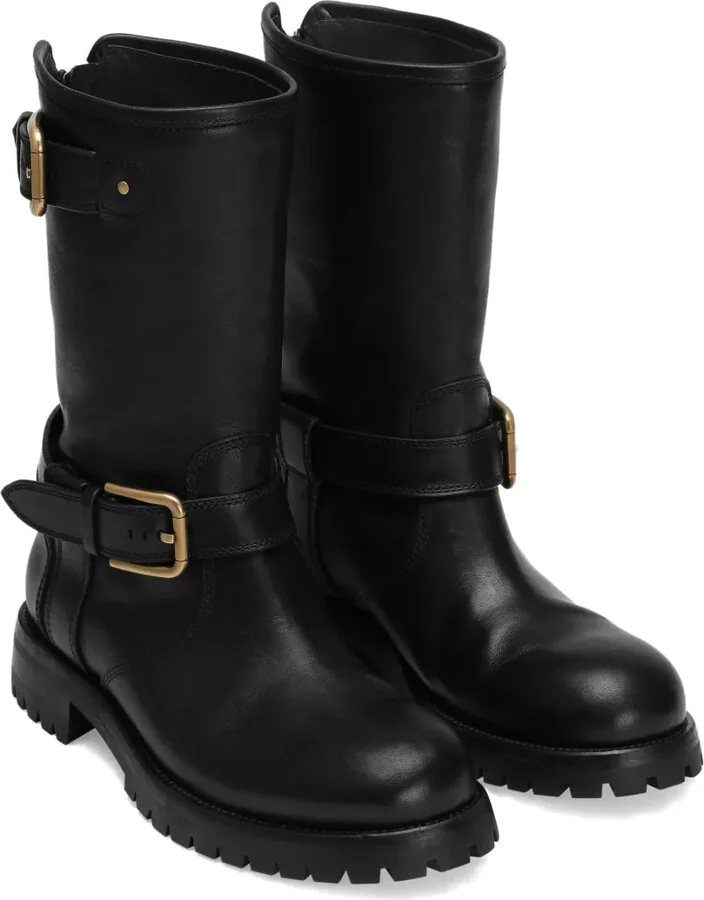 Buckle-Detail Knee-High Boots - Image 2