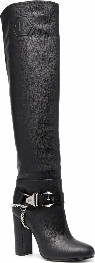 Buckle-Detail Knee-High Boots - Image 2