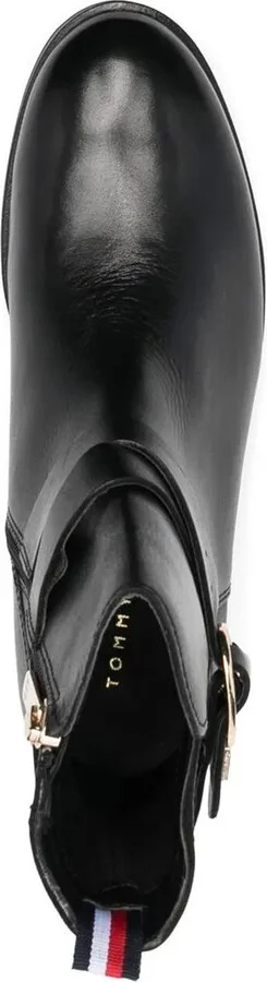 Buckle-Detail Leather Ankle Boots - Image 4
