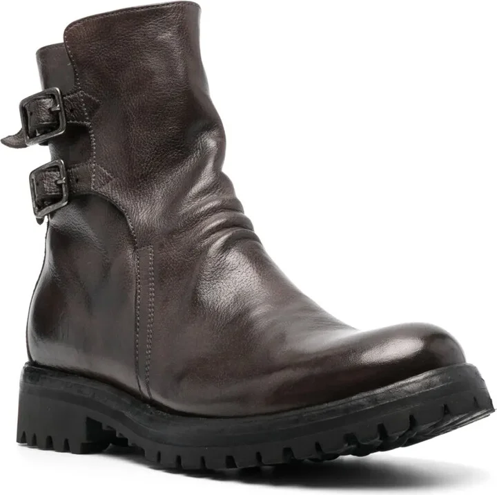 Buckle-Detail Leather Boots - Image 2