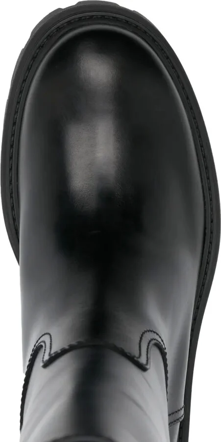 Buckle-Detail Leather Boots - Image 4