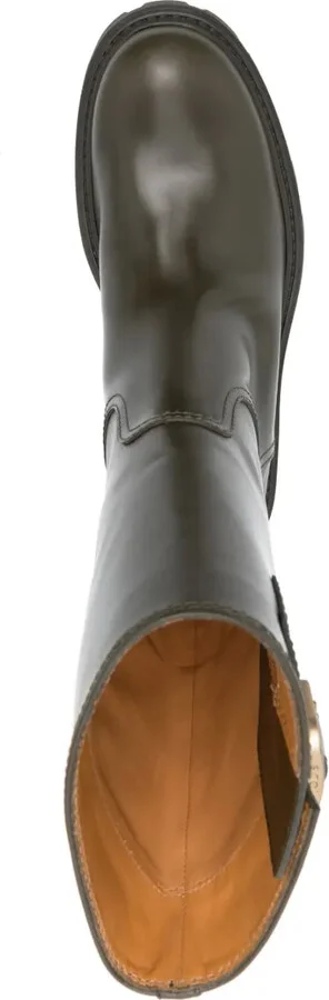 Buckle-Detail Leather Boots - Image 4