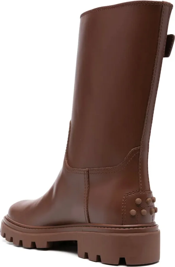 Buckle-Detail Leather Boots - Image 3