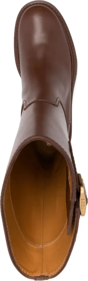 Buckle-Detail Leather Boots - Image 4