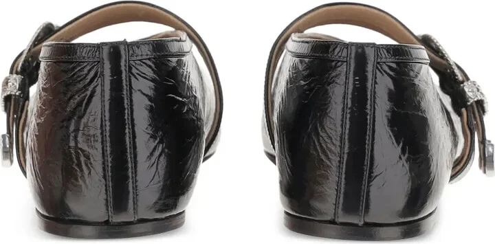 Buckle-Detail Leather Flats - Image 3