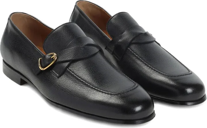 Buckle-Detail Leather Loafers - Image 2