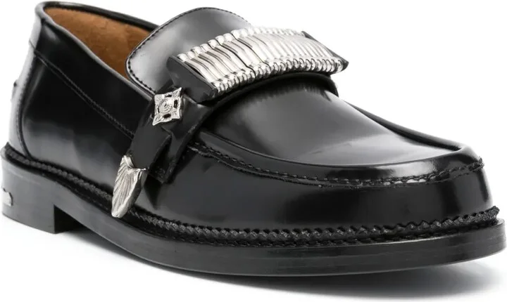 Buckle-Detail Leather Loafers - Image 2
