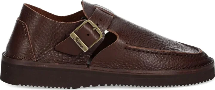 Buckle-Detail Leather Loafers