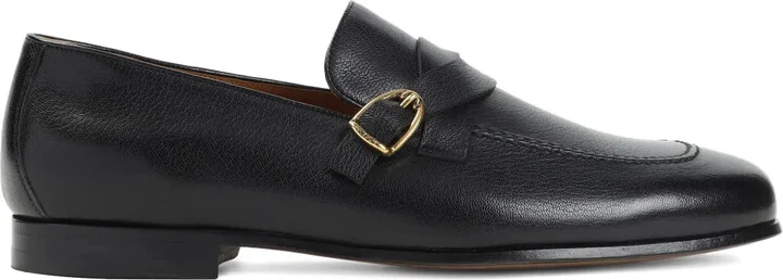 Buckle-Detail Leather Loafers