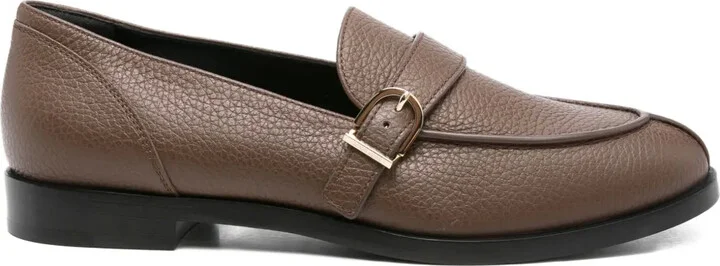Buckle-Detail Leather Loafers