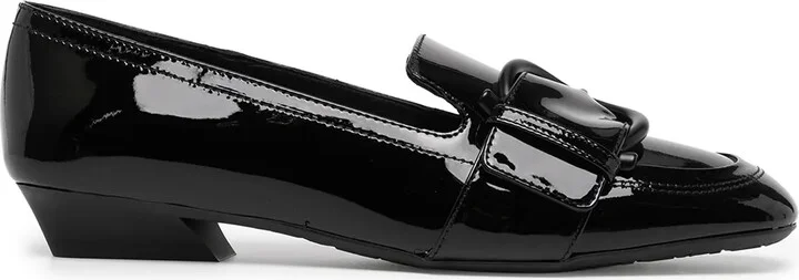 Buckle-Detail Leather Loafers