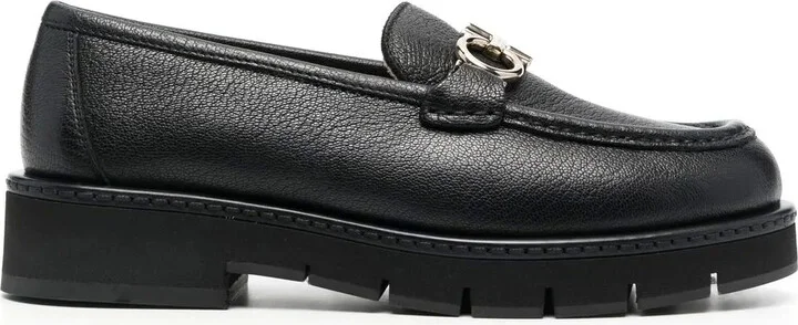 Buckle-Detail Leather Loafers