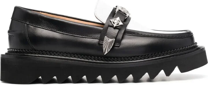 Buckle-Detail Leather Loafers