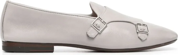 Buckle-Detail Leather Loafers