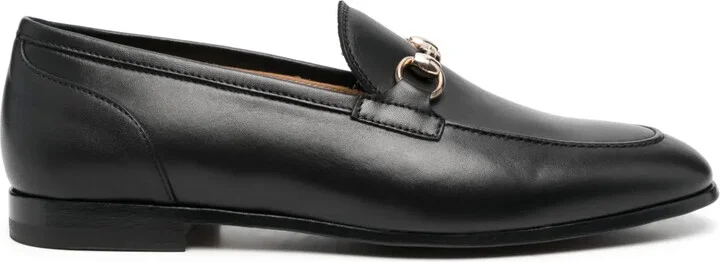 Buckle-Detail Leather Loafers