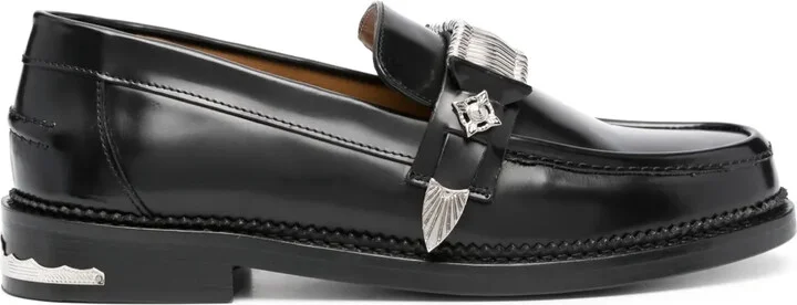 Buckle-Detail Leather Loafers