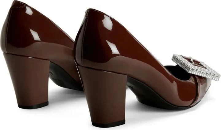 Buckle-Detail Leather Pumps - Image 3