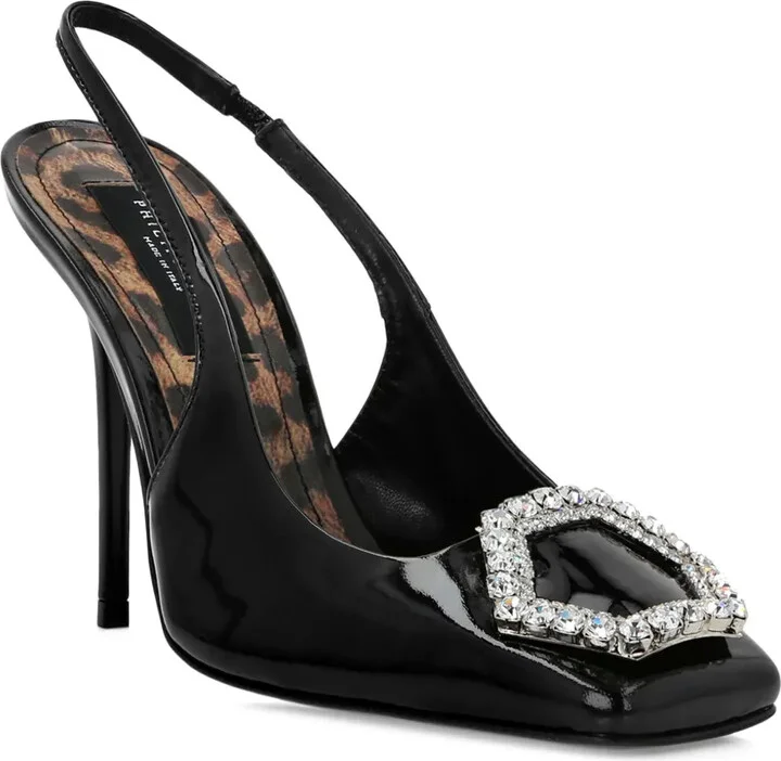 Buckle-Detail Leather Pumps - Image 2
