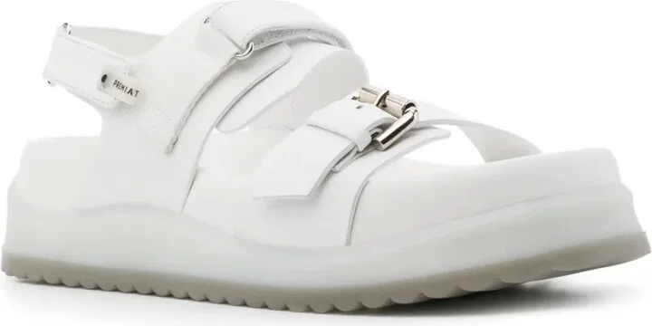 Buckle-Detail Leather Sandals - Image 2