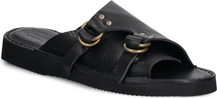 Buckle-Detail Leather Sandals - Image 2