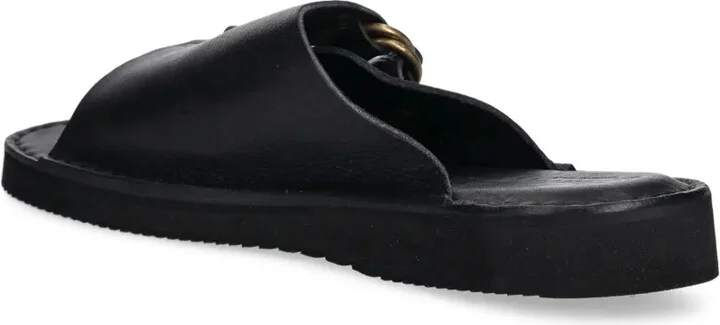 Buckle-Detail Leather Sandals - Image 5
