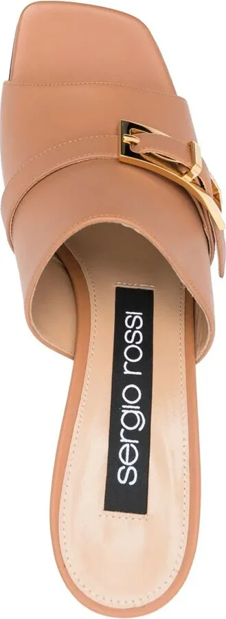 Buckle-Detail Leather Sandals - Image 4