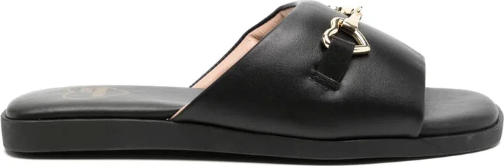 Buckle-Detail Leather Sandals