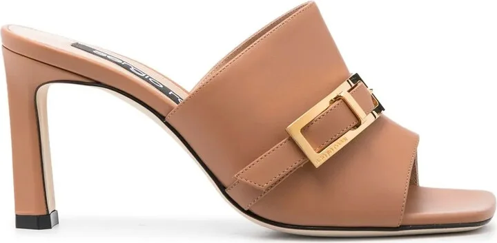 Buckle-Detail Leather Sandals
