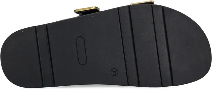 Buckle-Detail Leather Slides - Image 4