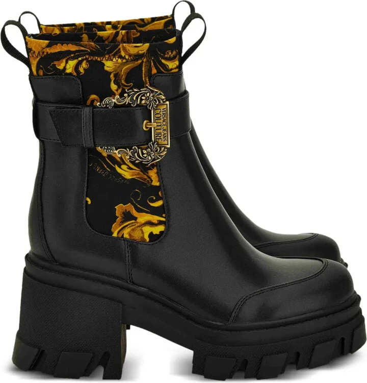 Buckle-Detail Platform Boots