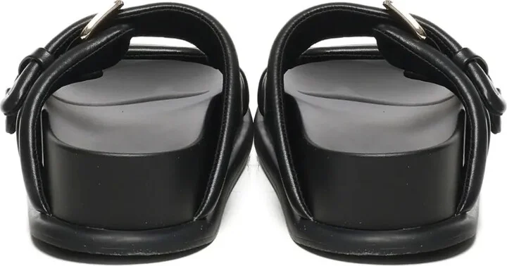 Buckle-Detail Platform Flat Sandals - Image 3