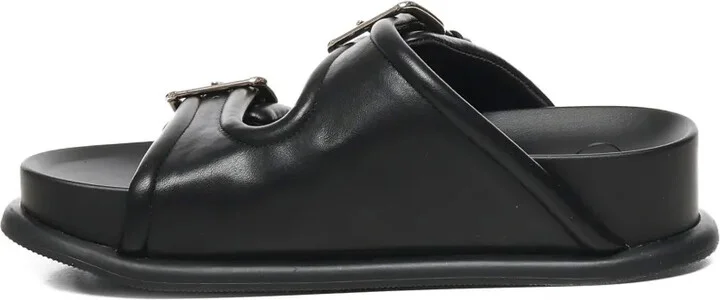 Buckle-Detail Platform Flat Sandals - Image 4