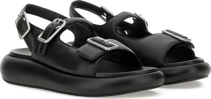 Buckle-Detail Platform Sandals - Image 2