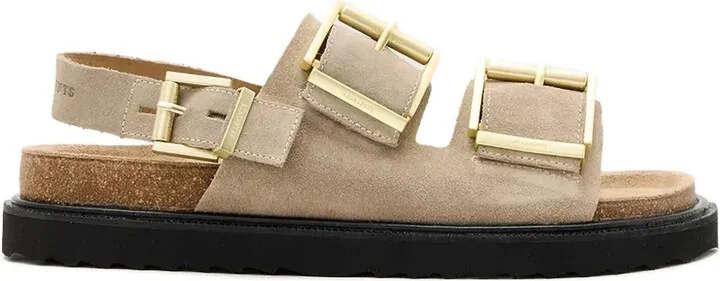 Buckle-Detail Platform Sandals