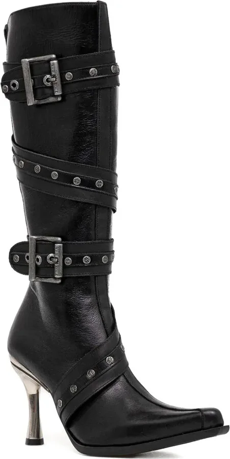 Buckle-Detail Pointed-Toe Boots - Image 2